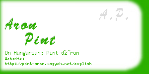 aron pint business card